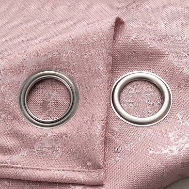 Cosmo Shimmer Jacquard Grommet Curtain Panel Refined Texture with Elegant Light Reflection