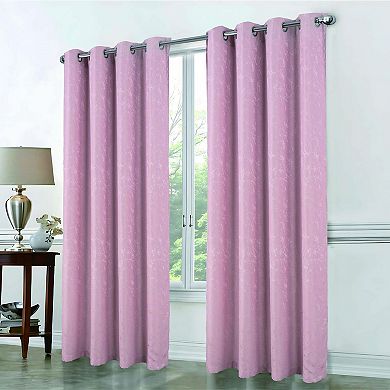Cosmo Shimmer Jacquard Grommet Curtain Panel Refined Texture with Elegant Light Reflection