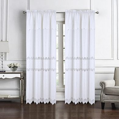 Alice Macrame Luxurious Decorative Rod Pocket Curtain Panel