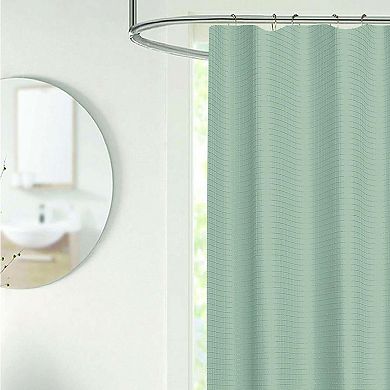 Bliss Waffle Shower Curtain Solid Design, Spa-Like Texture, Machine Washable