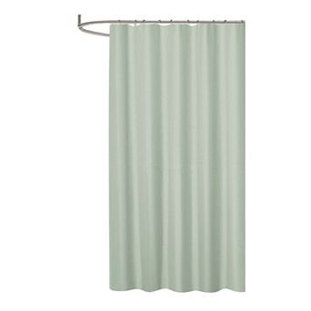 Bliss Waffle Shower Curtain Solid Design, Spa-Like Texture, Machine Washable