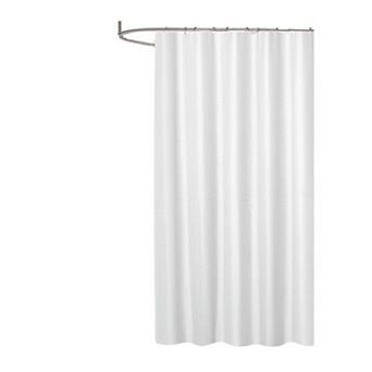 Bliss Waffle Shower Curtain Solid Design, Spa-Like Texture, Machine Washable