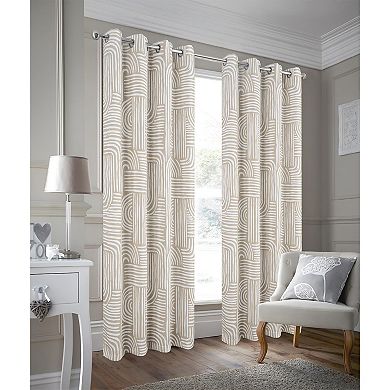 Ashton Printed Blackout Luxurious Decorative Grommet Curtain Panel