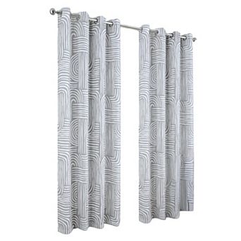 Ashton Printed Blackout Luxurious Decorative Grommet Curtain Panel