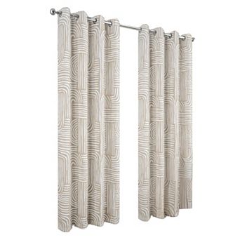 Ashton Printed Blackout Luxurious Decorative Grommet Curtain Panel