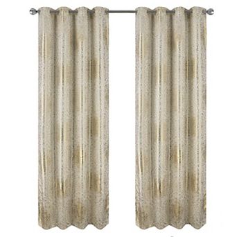 Helena Halo Foil Blackout Luxurious Decorative Grommet Curtain Panel