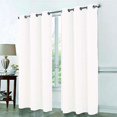 Cosmo Shimmer Curtain Panel Set Marble-Inspired Texture, Grommet Top, Elegant & Washable
