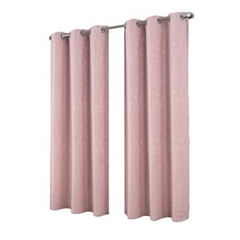 Cosmo Shimmer Curtain Panel Set Marble-Inspired Texture, Grommet Top, Elegant & Washable