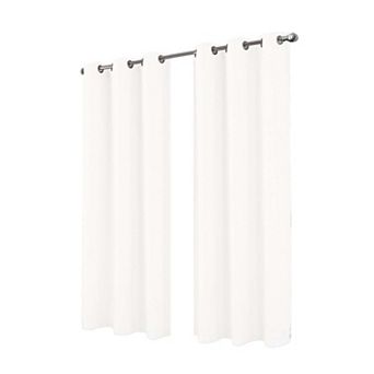 Cosmo Shimmer Curtain Panel Set Marble-Inspired Texture, Grommet Top, Elegant & Washable