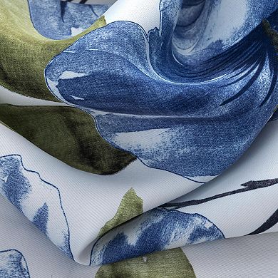 April Printed Blackout Luxurious Decorative Grommet Curtain Panel