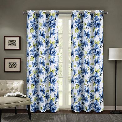April Printed Blackout Luxurious Decorative Grommet Curtain Panel