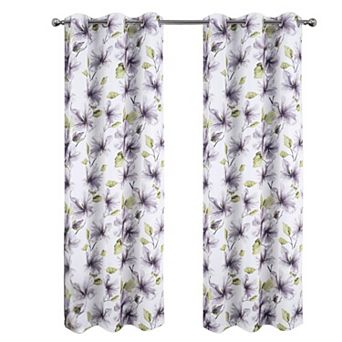 April Printed Blackout Luxurious Decorative Grommet Curtain Panel