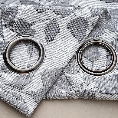 Brent Jacquard Luxurious Decorative Grommet Curtain Panel