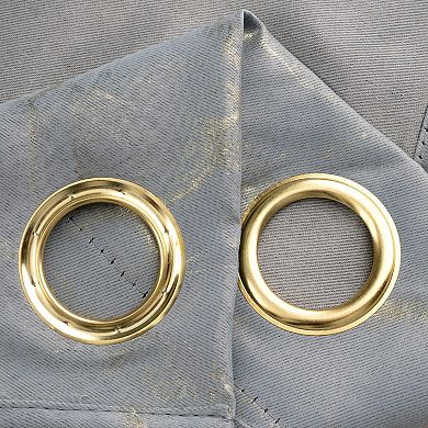 Heidi Halo Foil Blackout Luxurious Decorative Grommet Curtain Panel