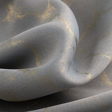 Heidi Halo Foil Blackout Luxurious Decorative Grommet Curtain Panel