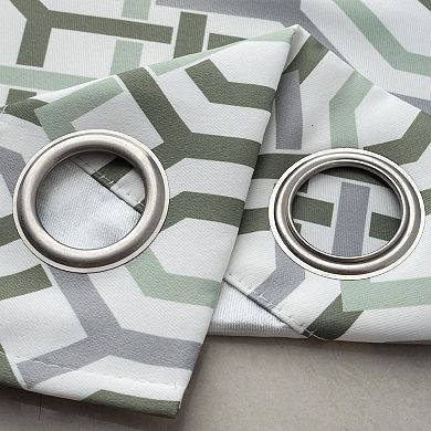 Rory Printed Blackout Luxurious Decorative Grommet Curtain Panel