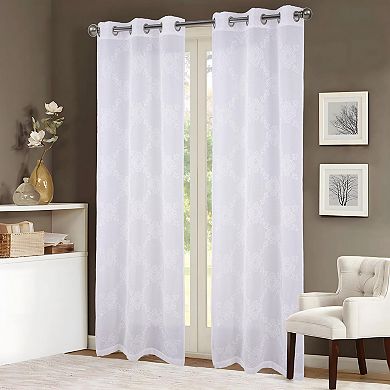 Sheryl 2 Pack Embroidered Dorly Luxurious Decorative Grommet Curtain Panel
