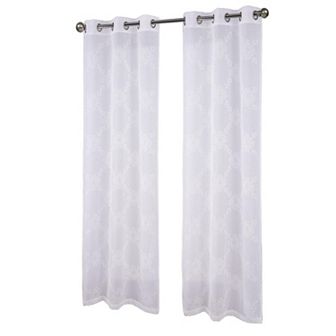 Sheryl 2 Pack Embroidered Dorly Luxurious Decorative Grommet Curtain Panel