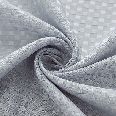 Bento Elegant Waffle Shower Curtain Solid Design, Durable, Machine Washable, Spa-Like Feel