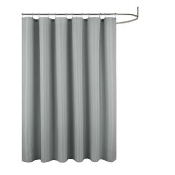 Bento Elegant Waffle Shower Curtain Solid Design, Durable, Machine Washable, Spa-Like Feel