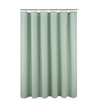 Bento Elegant Waffle Shower Curtain Solid Design, Durable, Machine Washable, Spa-Like Feel