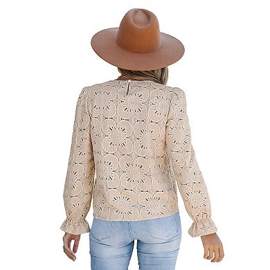 Women's Cupshe Embroidered Floral Blouse