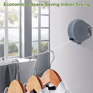 Retractable Clothes Line Portable Hanging Dryer 49ft