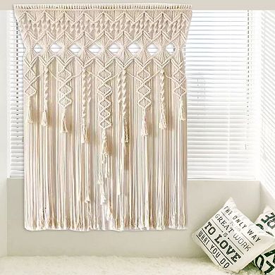 Wall Hanging Boho Backdrop Handmade Macrame Curtain Decor