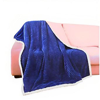 Corduroy Faux Reverse Throw Blanket