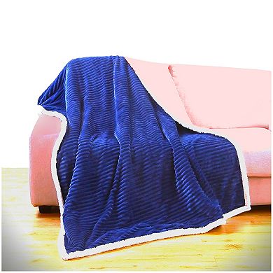 Corduroy Faux Reverse Throw Blanket