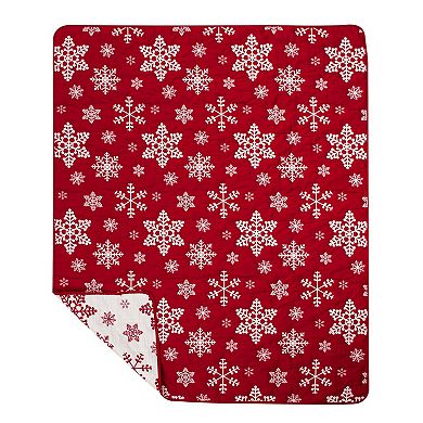 Snowflakes Premimum Soft Christmas pattern Throw Accessory