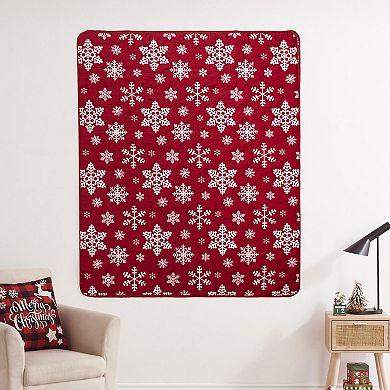 Snowflakes Premimum Soft Christmas pattern Throw Accessory