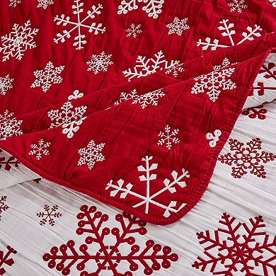 Snowflakes Premimum Soft Christmas pattern Throw Accessory