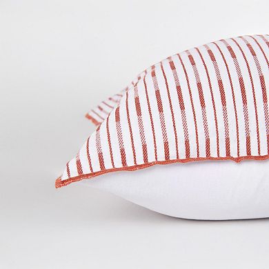 Rizzy Home Julio Striped Poly Filled Throw Pillow