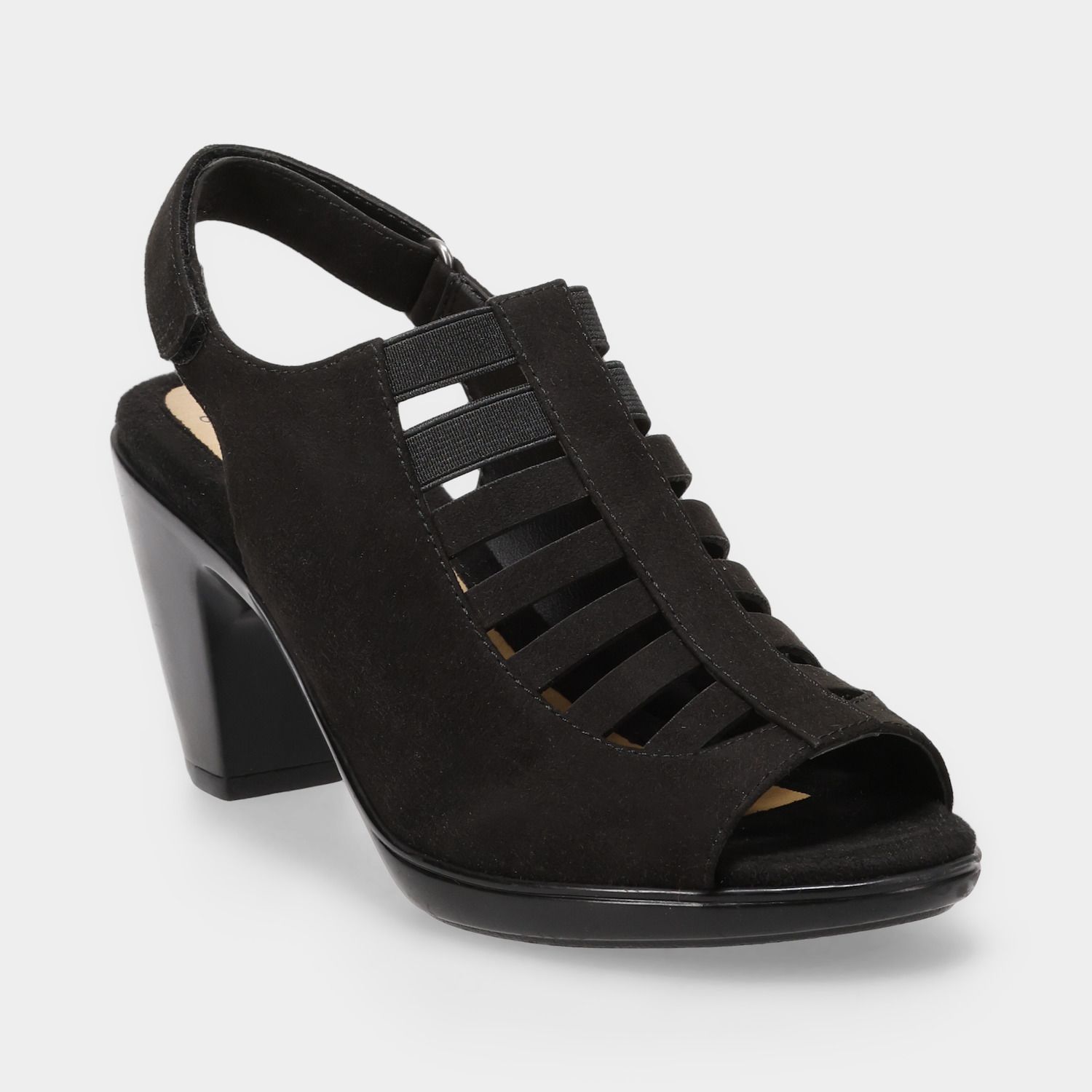 Женские сандалии Croft & Barrow Caged Heel Slingback, цвет: Чёрный