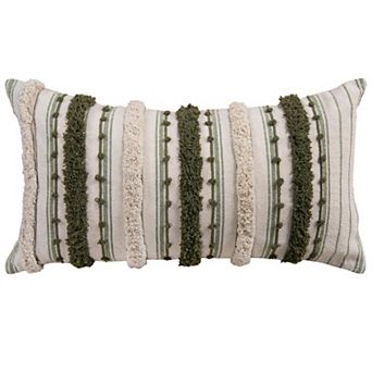 Rizzy Home Textured Striped Down Filled Throw Pillow