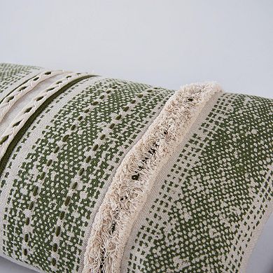 Rizzy Home Textured Poly Filled Lumbar Throw Pillow