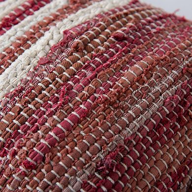 Rizzy Home Striped Throw Pillow Cover 14" x 26" with Tassels