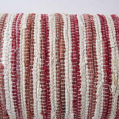Rizzy Home Striped Throw Pillow Cover 14" x 26" with Tassels