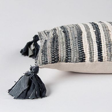 Rizzy Home Tatum Down Filled 14 x 26 Pillow with Tassels