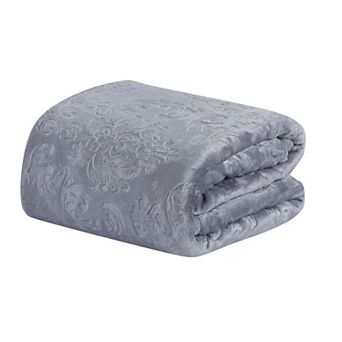 Versailles Embossed Decorative Super Soft Throw Blanket for Sleep/Decor 2 Pack
