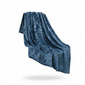 Versailles Embossed Decorative Super Soft Throw Blanket for Sleep/Decor 2 Pack