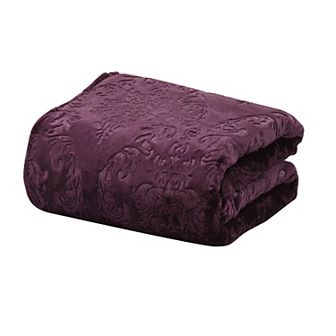 Versailles Embossed Decorative Super Soft Throw Blanket for Sleep/Decor 2 Pack