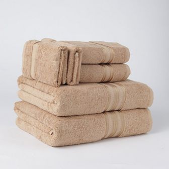 100% Ring Spun Cotton All Season Towel Set Soft and Absorbent Fabric for 6 pc Bathroom Needs