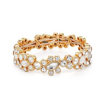 You're Invited Gold-Tone Crystal Stretch Bracelet