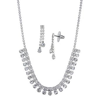 You're Invited Rhinestone Necklace & Earring Set