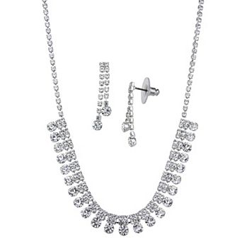 You're Invited Rhinestone Necklace & Earring Set