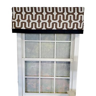 Embrace Banded 100% Cotton with Fully Lined 3" Rod Pocket Valance for Windows