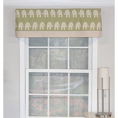 Ele Banded 100% Cotton with Fully Lined 3" Rod Pocket Valance for Windows
