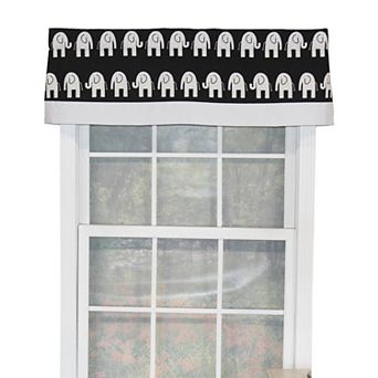 Ele Banded 100% Cotton with Fully Lined 3" Rod Pocket Valance for Windows